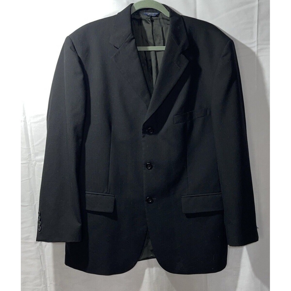 Brooks Brothers Brooks Stretch Worsted Wool Size 43R Black Blazer